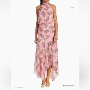 Veronica Beard Leia Silk Halter Maxi Dress